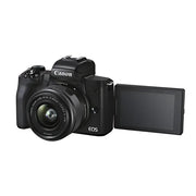 Canon EOS M50 Mark II Vlogging Kit (EF-M 15-45mm Lens, Tripod Grip, Stereo Microphone) (Black)