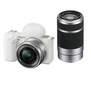 Sony ZV-E10 Mirrorless Camera with 16-50mm and 55-210mm Lens (ILCZV-E10Y) (White)